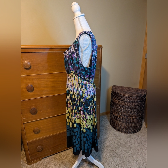 aXCESS a Claiborne Co. Abstract Tank Dress Aline Fit SZ XL - Picture 6 of 13